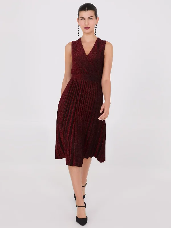 Midi Shimmer Fit & Flare Dress