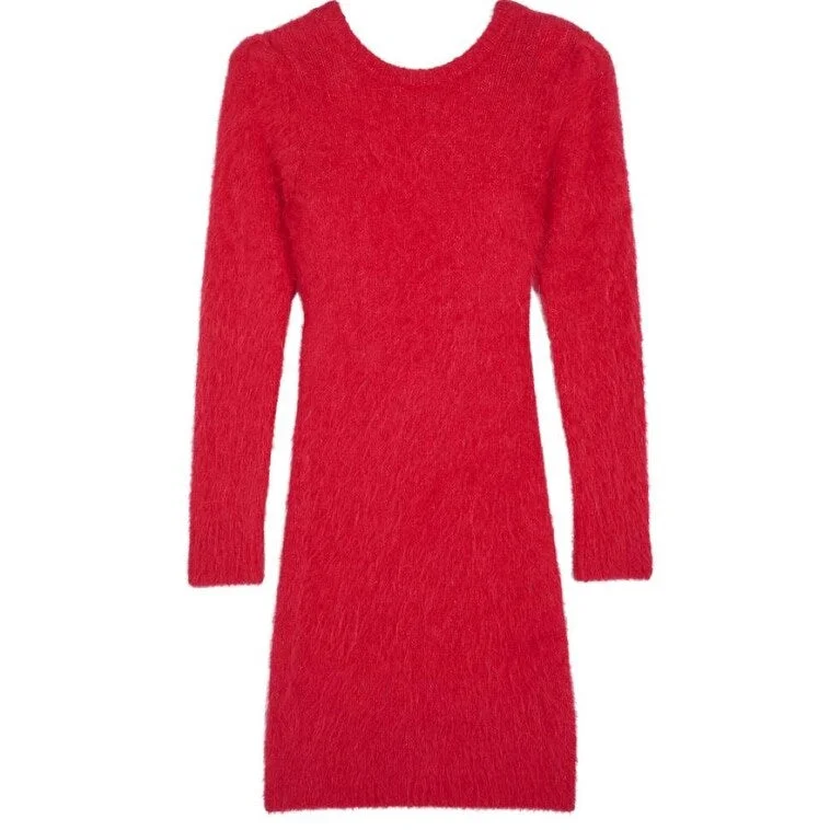 Ba&sh Womens Red Tunisia Sweater Mini Dress