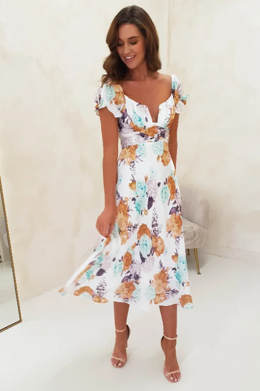 Innika Floral Midi Dress | Mixed Print