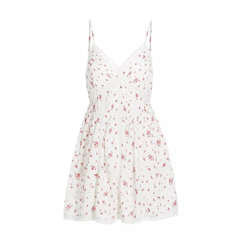 Loveshackfancy Women's Docila White Floral Mini Dress