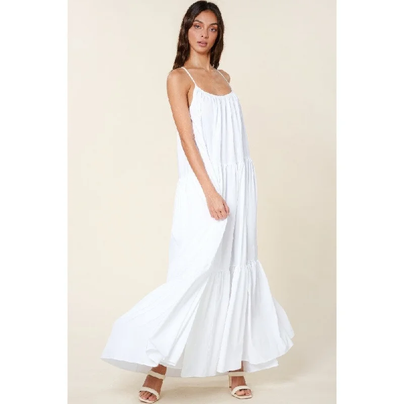 Maxi Sun Dress With Pockets with Extra-Wide A-line Silhouette