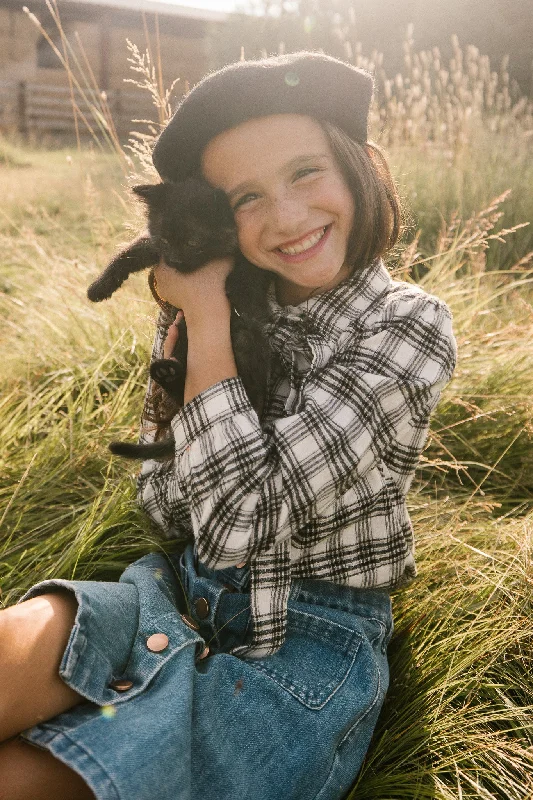 Mini Genevieve Blouse in Plaid