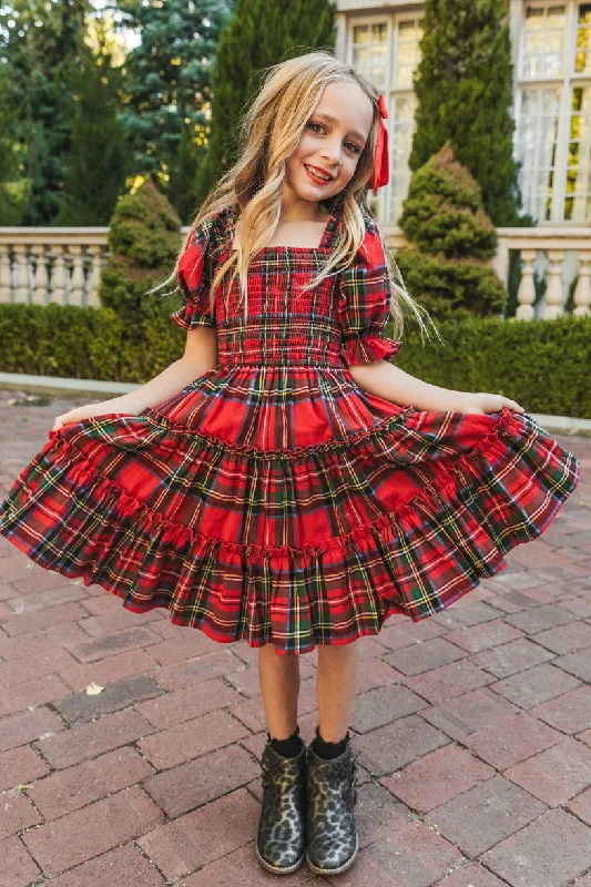 Mini Madeline Dress in Holiday Plaid