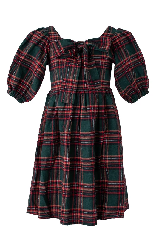 Mini Margo Dress in Green Plaid