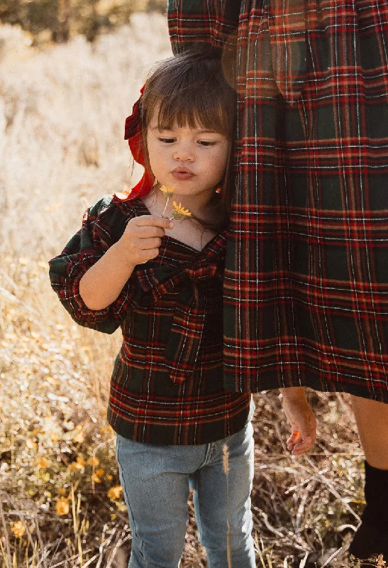 Mini Margo Top in Green Plaid