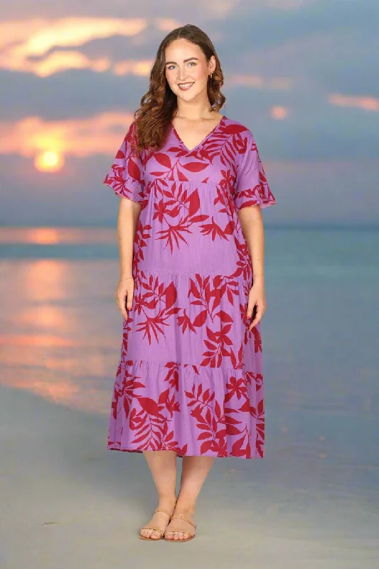 Sabrina Maxi Dress in Fuchsia Fever