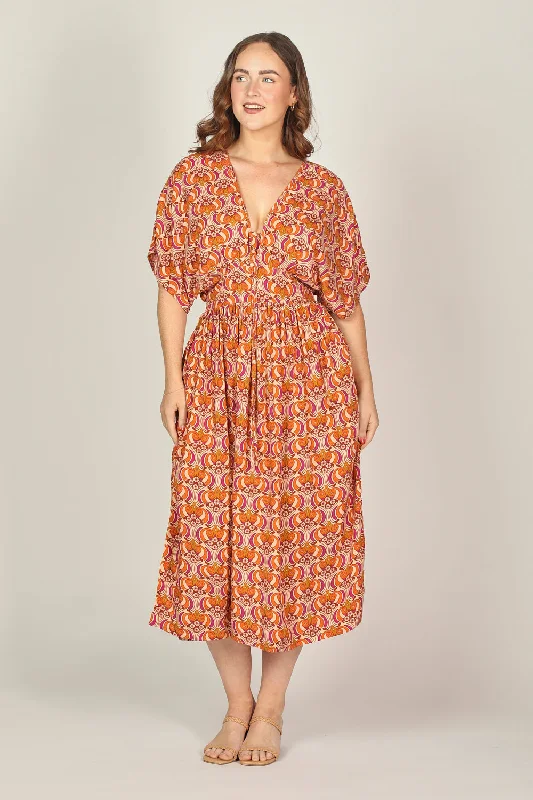 Selma Midi Dress in Go Go