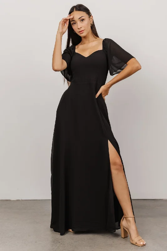 Sierra Sweetheart Maxi Dress | Black