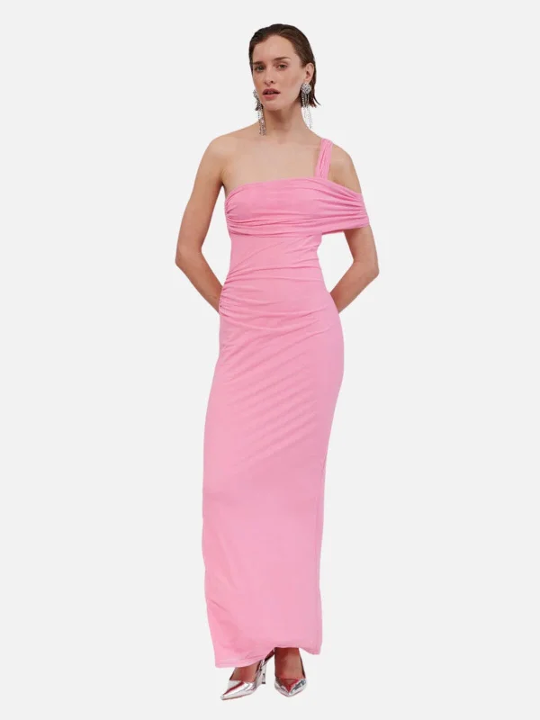 Christy Off Shoulder Maxi - Pink