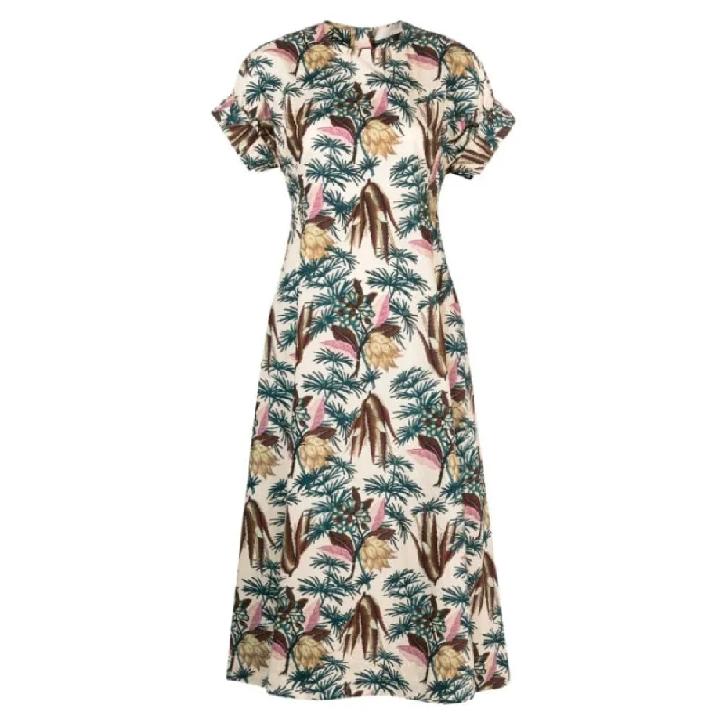 Ulla Johnson Devon Floral Poplin Fit & Flare Midi Dress, Wildflower