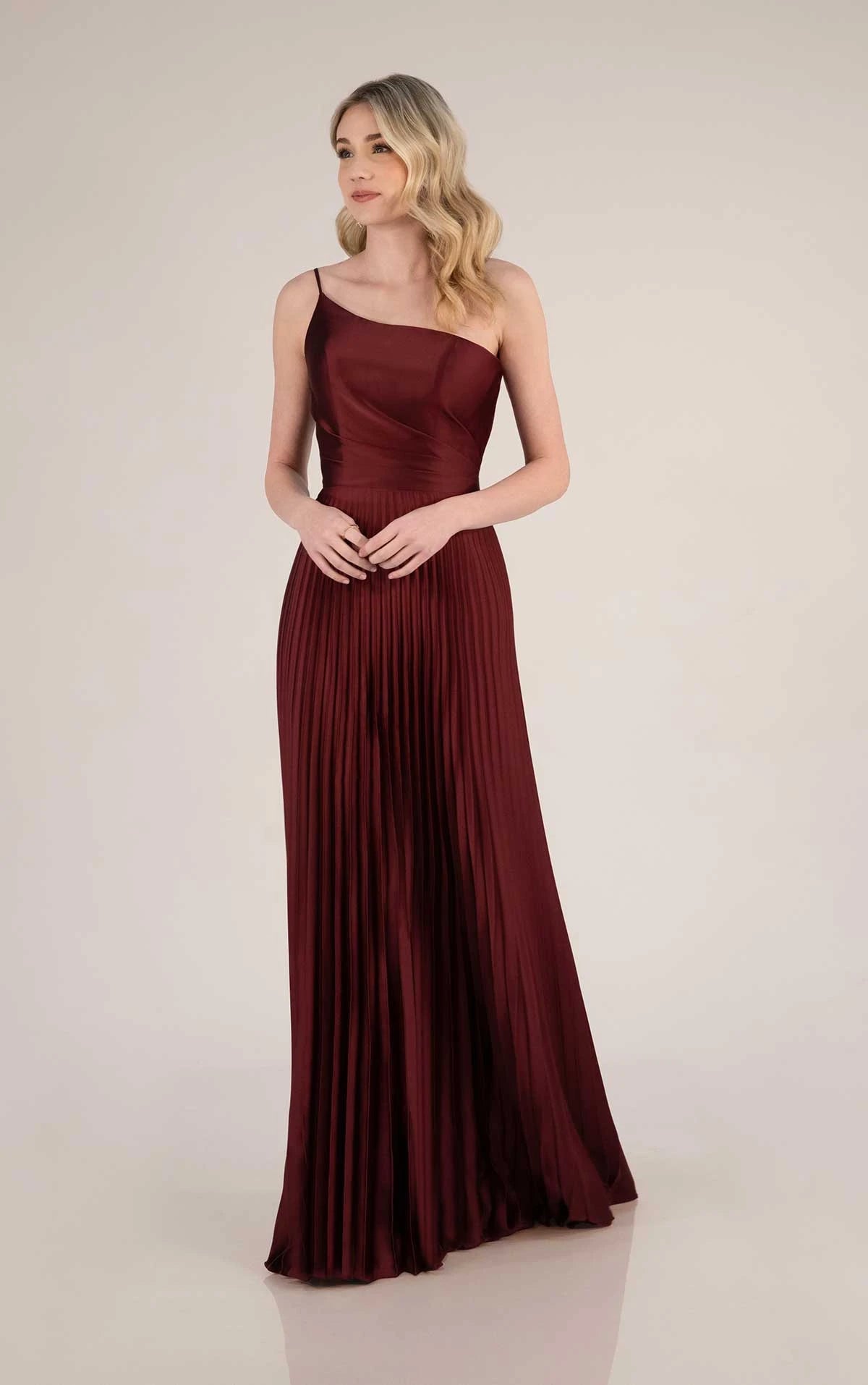 Formal One-Shoulder Floor-Length Bridesmaid Dress