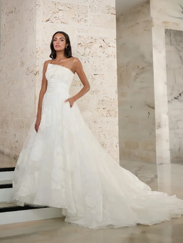 Floral Strapless A-line Bridal Gown by Adrianna Papell 31303